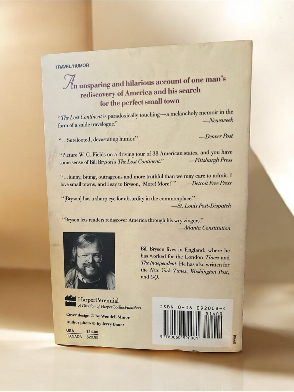 Comedic Travel- Bill Bryson The Lost Continent - Paperback - Picture 2 of 2